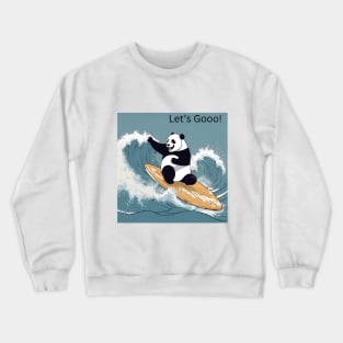 Surfing Panda Crewneck Sweatshirt